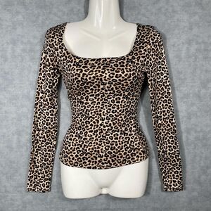Leopard print long sleeve top